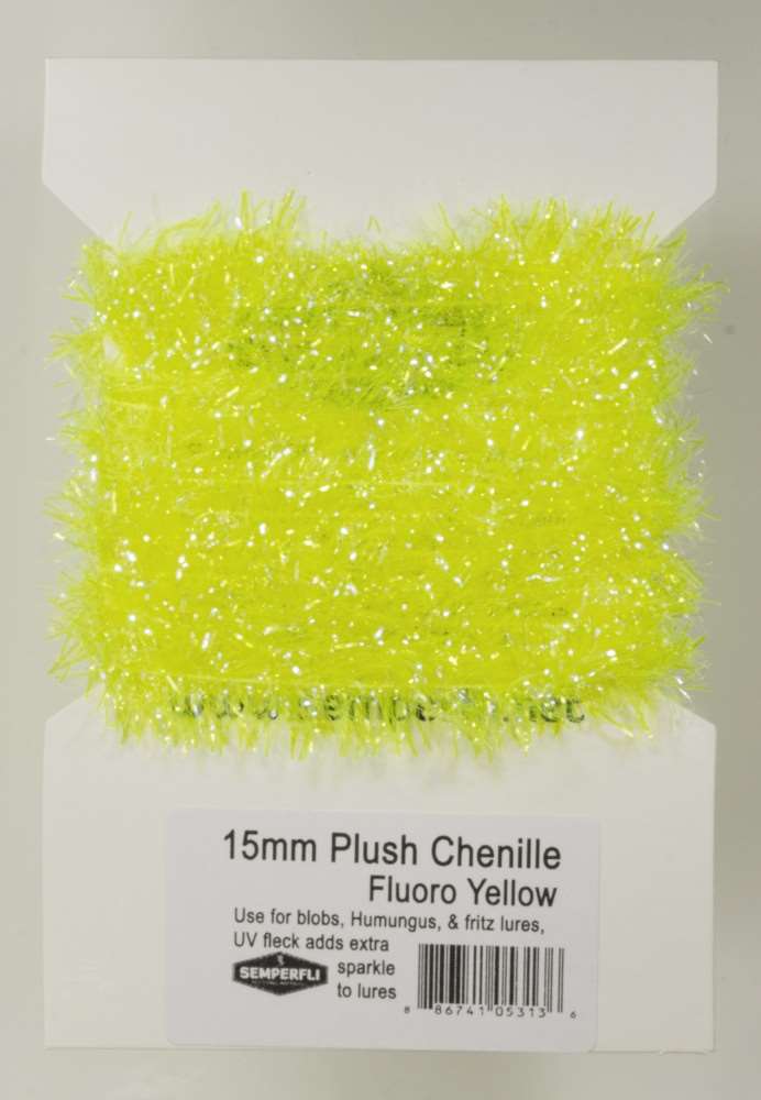 15mm plush chenille fl. Yellow sunburst
