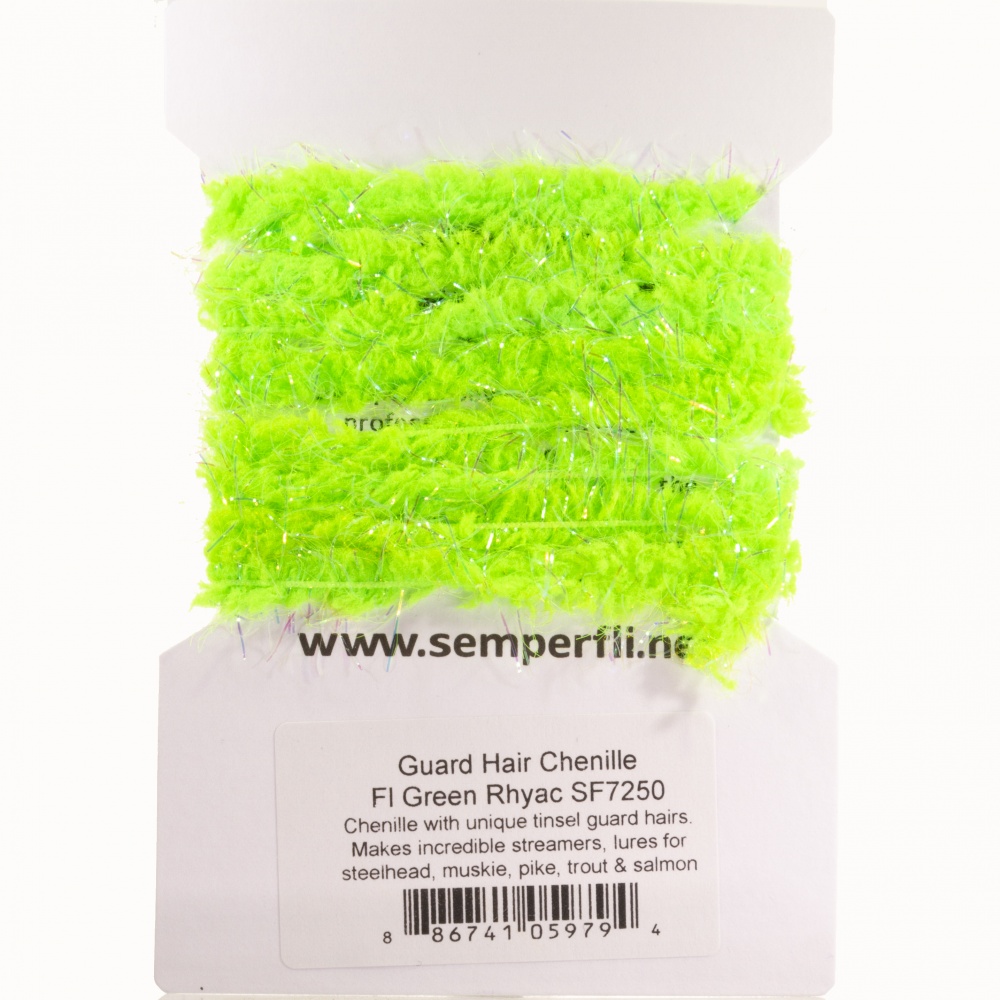 guard hair chenille flouro green rhyac